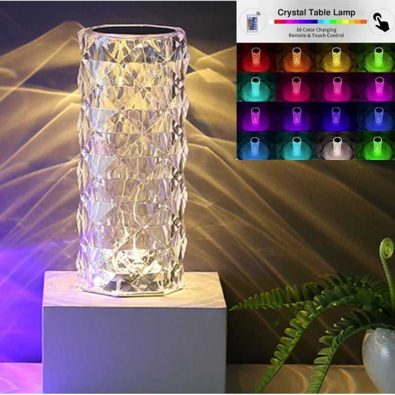 Crystal LED Lamp - #HomeTech365#Home Technology Decor Electronics